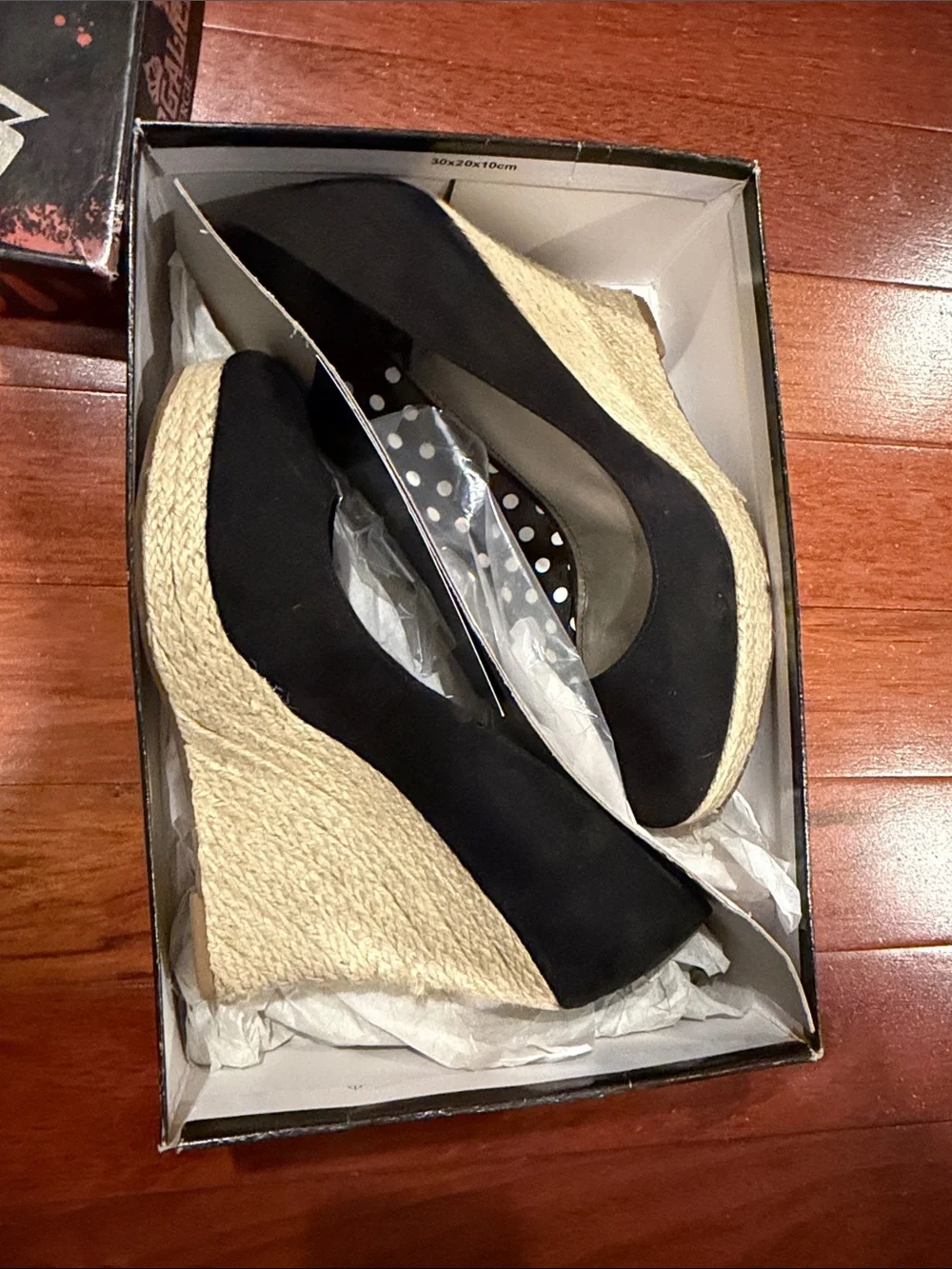 Fergalicious Black Wedge Espadrille Pumps